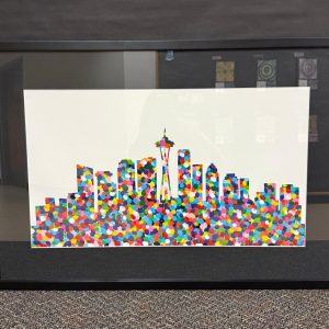 Class Project - Seattle skyline fingerprint art (Harewood)